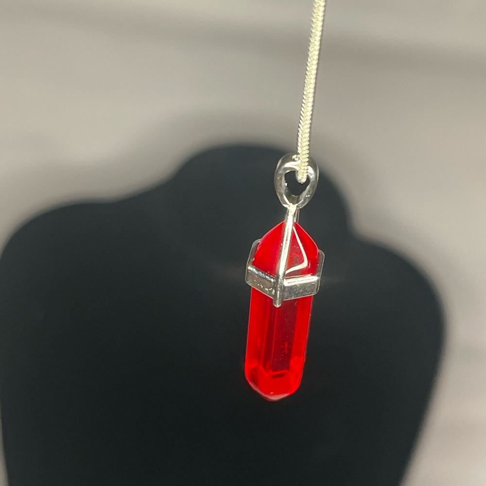 BOGO Red Transparent Crystal Necklace